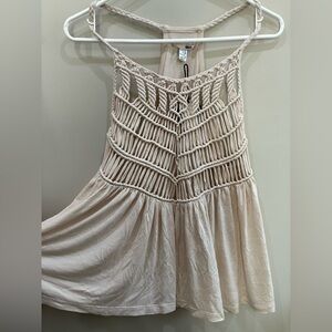 Amuse Society Cream Tunic Top